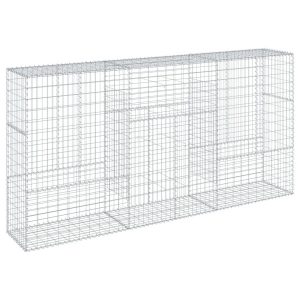Kosz Gabionowy z Pokrywą Siatka Ogrodzenie Ścianka Stal 300x50x150 cm 663397 Kosz Gabionowy z Pokrywą Siatka Ogrodzenie Ścianka Stal 300x50x150 cm 663397