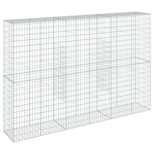 Kosz Gabionowy z Pokrywą Siatka Ogrodzenie Ścianka Stal 300x50x200 cm 663745