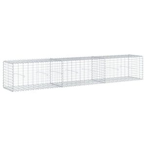 Kosz Gabionowy z Pokrywą Siatka Ogrodzenie Ścianka Stal 300x50x50 cm 664011 Kosz Gabionowy z Pokrywą Siatka Ogrodzenie Ścianka Stal 300x50x50 cm 664011