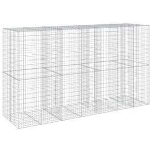 Kosz Gabionowy z Pokrywą Siatka Ogrodzenie Ścianka Stal 350x100x200 cm 663872 Kosz Gabionowy z Pokrywą Siatka Ogrodzenie Ścianka Stal 350x100x200 cm 663872