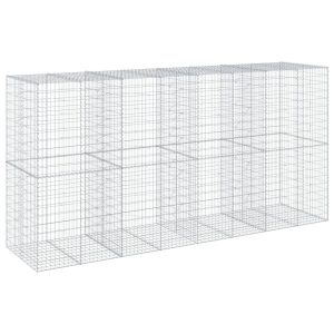 Kosz Gabionowy z Pokrywą Siatka Ogrodzenie Ścianka Stal 400x100x200 cm 663947 Kosz Gabionowy z Pokrywą Siatka Ogrodzenie Ścianka Stal 400x100x200 cm 663947