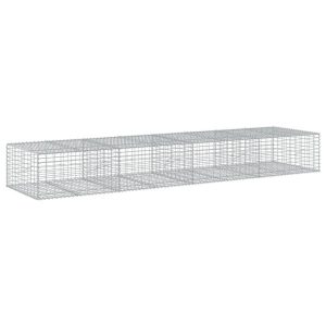 Kosz Gabionowy z Pokrywą Siatka Ogrodzenie Ścianka Stal 400x100x50 cm 663558 Kosz Gabionowy z Pokrywą Siatka Ogrodzenie Ścianka Stal 400x100x50 cm 663558