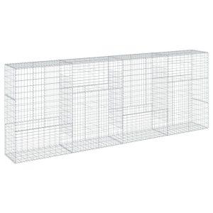 Kosz Gabionowy z Pokrywą Siatka Ogrodzenie Ścianka Stal 400x50x150 cm 664033 Kosz Gabionowy z Pokrywą Siatka Ogrodzenie Ścianka Stal 400x50x150 cm 664033