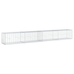 Kosz Gabionowy z Pokrywą Siatka Ogrodzenie Ścianka Stal 400x50x50 cm 663661 Kosz Gabionowy z Pokrywą Siatka Ogrodzenie Ścianka Stal 400x50x50 cm 663661