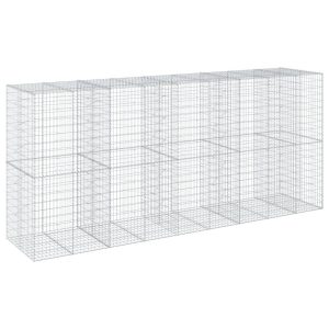 Kosz Gabionowy z Pokrywą Siatka Ogrodzenie Ścianka Stal 450x100x200 cm 663399 Kosz Gabionowy z Pokrywą Siatka Ogrodzenie Ścianka Stal 450x100x200 cm 663399