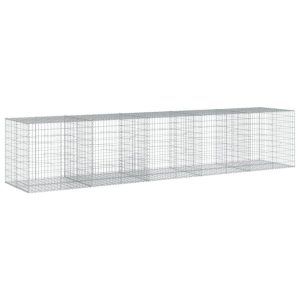 Kosz Gabionowy z Pokrywą Siatka Ogrodzenie Ścianka Stal 500x100x100 cm 663485 Kosz Gabionowy z Pokrywą Siatka Ogrodzenie Ścianka Stal 500x100x100 cm 663485