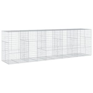 Kosz Gabionowy z Pokrywą Siatka Ogrodzenie Ścianka Stal 500x100x150 cm 663891 Kosz Gabionowy z Pokrywą Siatka Ogrodzenie Ścianka Stal 500x100x150 cm 663891