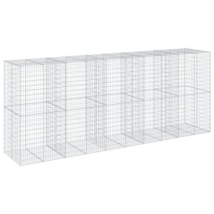 Kosz Gabionowy z Pokrywą Siatka Ogrodzenie Ścianka Stal 500x100x200 cm 663567 Kosz Gabionowy z Pokrywą Siatka Ogrodzenie Ścianka Stal 500x100x200 cm 663567