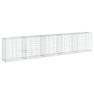 Kosz Gabionowy z Pokrywą Siatka Ogrodzenie Ścianka Stal 500x50x100 cm 664992 Kosz Gabionowy z Pokrywą Siatka Ogrodzenie Ścianka Stal 500x50x100 cm 664992