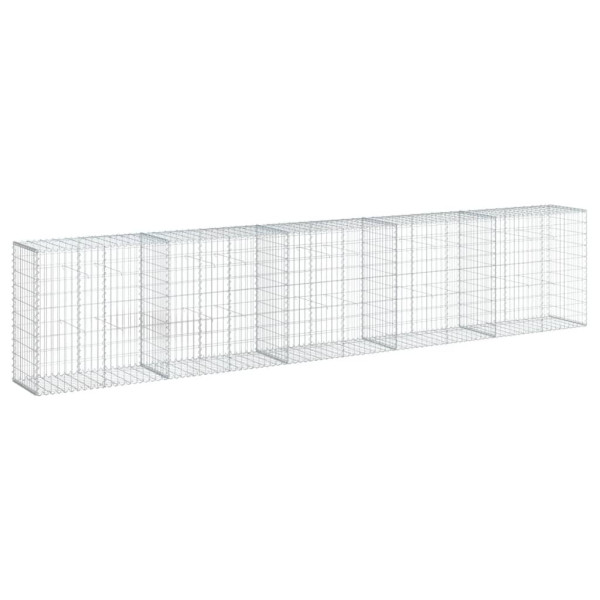 Kosz Gabionowy z Pokrywą Siatka Ogrodzenie Ścianka Stal 500x50x100 cm 664992