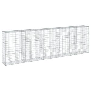 Kosz Gabionowy z Pokrywą Siatka Ogrodzenie Ścianka Stal 500x50x150 cm 663987 Kosz Gabionowy z Pokrywą Siatka Ogrodzenie Ścianka Stal 500x50x150 cm 663987