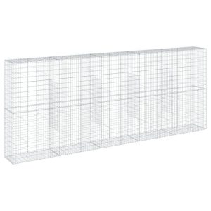 Kosz Gabionowy z Pokrywą Siatka Ogrodzenie Ścianka Stal 500x50x200 cm 663552 Kosz Gabionowy z Pokrywą Siatka Ogrodzenie Ścianka Stal 500x50x200 cm 663552