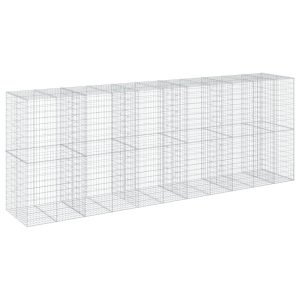 Kosz Gabionowy z Pokrywą Siatka Ogrodzenie Ścianka Stal 550x100x200 cm 663492 Kosz Gabionowy z Pokrywą Siatka Ogrodzenie Ścianka Stal 550x100x200 cm 663492