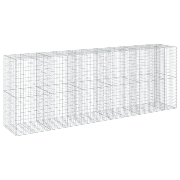 Kosz Gabionowy z Pokrywą Siatka Ogrodzenie Ścianka Stal 550x100x200 cm 663492