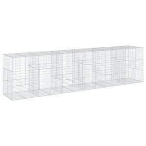 Kosz Gabionowy z Pokrywą Siatka Ogrodzenie Ścianka Stal 600x100x150 cm 663520 Kosz Gabionowy z Pokrywą Siatka Ogrodzenie Ścianka Stal 600x100x150 cm 663520