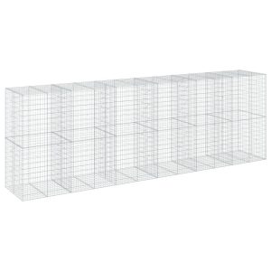 Kosz Gabionowy z Pokrywą Siatka Ogrodzenie Ścianka Stal 600x100x200 cm 663370 Kosz Gabionowy z Pokrywą Siatka Ogrodzenie Ścianka Stal 600x100x200 cm 663370