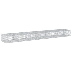 Kosz Gabionowy z Pokrywą Siatka Ogrodzenie Ścianka Stal 600x100x50 cm 663394 Kosz Gabionowy z Pokrywą Siatka Ogrodzenie Ścianka Stal 600x100x50 cm 663394