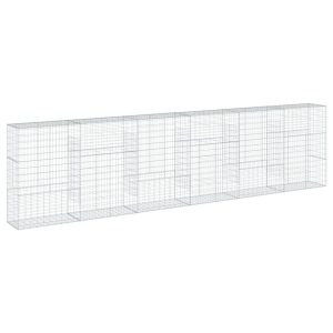 Kosz Gabionowy z Pokrywą Siatka Ogrodzenie Ścianka Stal 600x50x150 cm 663595 Kosz Gabionowy z Pokrywą Siatka Ogrodzenie Ścianka Stal 600x50x150 cm 663595