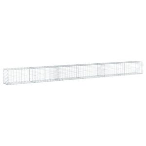 Kosz Gabionowy z Pokrywą Siatka Ogrodzenie Ścianka Stal 600x50x50 cm 663966 Kosz Gabionowy z Pokrywą Siatka Ogrodzenie Ścianka Stal 600x50x50 cm 663966