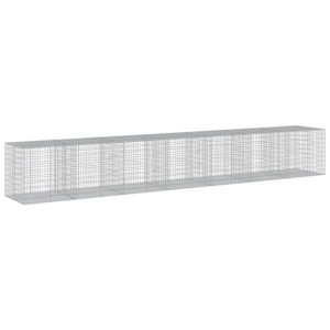 Kosz Gabionowy z Pokrywą Siatka Ogrodzenie Ścianka Stal 700x100x100 cm 665018 Kosz Gabionowy z Pokrywą Siatka Ogrodzenie Ścianka Stal 700x100x100 cm 665018