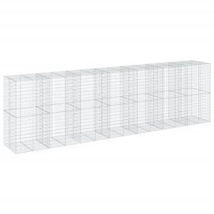Kosz Gabionowy z Pokrywą Siatka Ogrodzenie Ścianka Stal 700x100x200 cm 664901 Kosz Gabionowy z Pokrywą Siatka Ogrodzenie Ścianka Stal 700x100x200 cm 664901