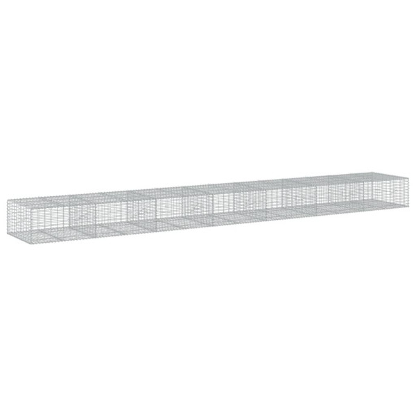 Kosz Gabionowy z Pokrywą Siatka Ogrodzenie Ścianka Stal 700x100x50 cm 665121
