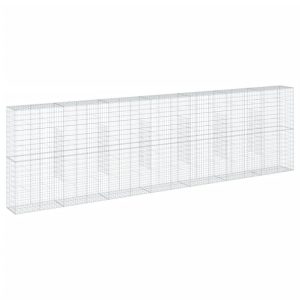Kosz Gabionowy z Pokrywą Siatka Ogrodzenie Ścianka Stal 700x50x200 cm 664993 Kosz Gabionowy z Pokrywą Siatka Ogrodzenie Ścianka Stal 700x50x200 cm 664993
