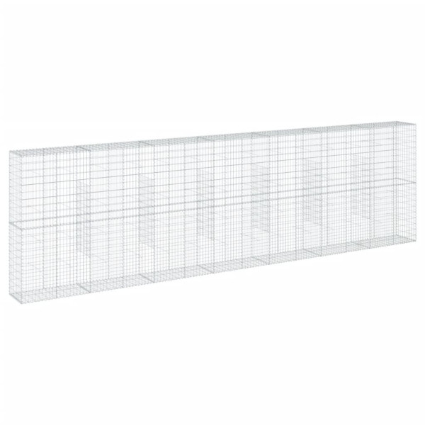 Kosz Gabionowy z Pokrywą Siatka Ogrodzenie Ścianka Stal 700x50x200 cm 664993