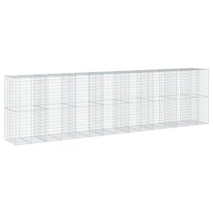 Kosz Gabionowy z Pokrywą Siatka Ogrodzenie Ścianka Stal 750x100x200 cm 663375 Kosz Gabionowy z Pokrywą Siatka Ogrodzenie Ścianka Stal 750x100x200 cm 663375