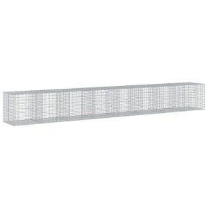 Kosz Gabionowy z Pokrywą Siatka Ogrodzenie Ścianka Stal 800x100x100 cm 664892 Kosz Gabionowy z Pokrywą Siatka Ogrodzenie Ścianka Stal 800x100x100 cm 664892