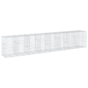 Kosz Gabionowy z Pokrywą Siatka Ogrodzenie Ścianka Stal 800x100x150 cm 663508 Kosz Gabionowy z Pokrywą Siatka Ogrodzenie Ścianka Stal 800x100x150 cm 663508