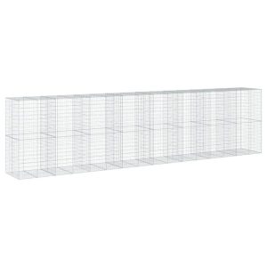 Kosz Gabionowy z Pokrywą Siatka Ogrodzenie Ścianka Stal 800x100x200 cm 665035 Kosz Gabionowy z Pokrywą Siatka Ogrodzenie Ścianka Stal 800x100x200 cm 665035