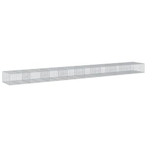 Kosz Gabionowy z Pokrywą Siatka Ogrodzenie Ścianka Stal 800x100x50 cm 663518 Kosz Gabionowy z Pokrywą Siatka Ogrodzenie Ścianka Stal 800x100x50 cm 663518