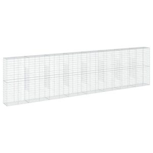 Kosz Gabionowy z Pokrywą Siatka Ogrodzenie Ścianka Stal 800x50x200 cm 663912 Kosz Gabionowy z Pokrywą Siatka Ogrodzenie Ścianka Stal 800x50x200 cm 663912