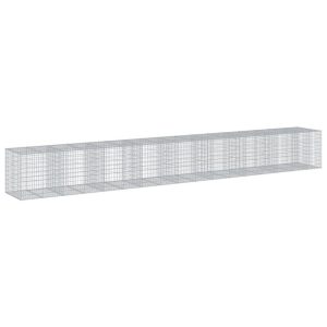 Kosz Gabionowy z Pokrywą Siatka Ogrodzenie Ścianka Stal 850x100x100 cm 663521 Kosz Gabionowy z Pokrywą Siatka Ogrodzenie Ścianka Stal 850x100x100 cm 663521
