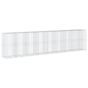 Kosz Gabionowy z Pokrywą Siatka Ogrodzenie Ścianka Stal 850x100x200 cm 665045 Kosz Gabionowy z Pokrywą Siatka Ogrodzenie Ścianka Stal 850x100x200 cm 665045