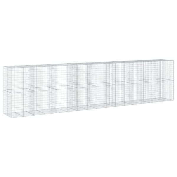 Kosz Gabionowy z Pokrywą Siatka Ogrodzenie Ścianka Stal 850x100x200 cm 665045