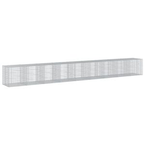 Kosz Gabionowy z Pokrywą Siatka Ogrodzenie Ścianka Stal 900x100x100 cm 663636 Kosz Gabionowy z Pokrywą Siatka Ogrodzenie Ścianka Stal 900x100x100 cm 663636