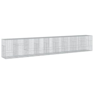 Kosz Gabionowy z Pokrywą Siatka Ogrodzenie Ścianka Stal 900x100x150 cm 663816 Kosz Gabionowy z Pokrywą Siatka Ogrodzenie Ścianka Stal 900x100x150 cm 663816
