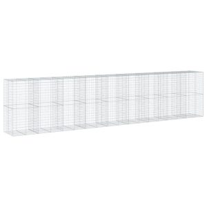 Kosz Gabionowy z Pokrywą Siatka Ogrodzenie Ścianka Stal 900x100x200 cm 664999 Kosz Gabionowy z Pokrywą Siatka Ogrodzenie Ścianka Stal 900x100x200 cm 664999