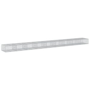 Kosz Gabionowy z Pokrywą Siatka Ogrodzenie Ścianka Stal 900x100x50 cm 665178 Kosz Gabionowy z Pokrywą Siatka Ogrodzenie Ścianka Stal 900x100x50 cm 665178