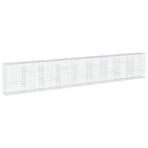 Kosz Gabionowy z Pokrywą Siatka Ogrodzenie Ścianka Stal 900x50x150 cm 663644 Kosz Gabionowy z Pokrywą Siatka Ogrodzenie Ścianka Stal 900x50x150 cm 663644