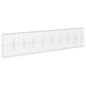 Kosz Gabionowy z Pokrywą Siatka Ogrodzenie Ścianka Stal 900x50x200 cm 665180 Kosz Gabionowy z Pokrywą Siatka Ogrodzenie Ścianka Stal 900x50x200 cm 665180