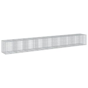 Kosz Gabionowy z Pokrywą Siatka Ogrodzenie Ścianka Stal 950x100x100 cm 663902 Kosz Gabionowy z Pokrywą Siatka Ogrodzenie Ścianka Stal 950x100x100 cm 663902