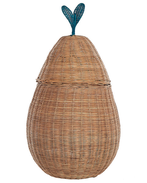 Kosz gruszka pleciony naturalny rattanowy 178011