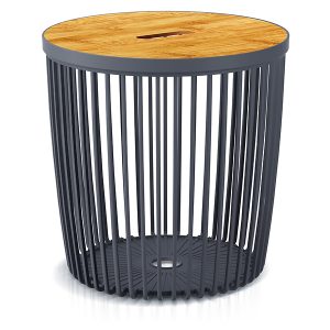 Kosz mały z pokrywą 33,5 cm czarny 47776 Kosz mały z pokrywą 33,5 cm czarny 47776