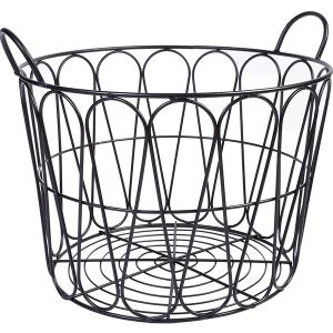 Kosz metalowy Nobo 40 cm czarny 45222