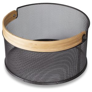 Kosz na owoce/pieczywo Husla metalowy 14 cm czarny 25264 Kosz na owoce/pieczywo Husla metalowy 14 cm czarny 25264