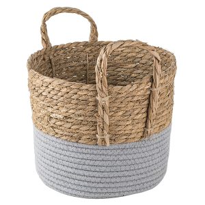 Kosz naturalny pleciony z uszami M 26 cm 49811