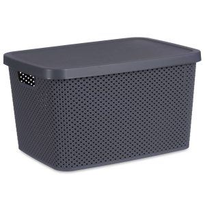 Kosz plastikowy z pokrywką, organizer, 19 l 150065 Kosz plastikowy z pokrywką, organizer, 19 l 150065